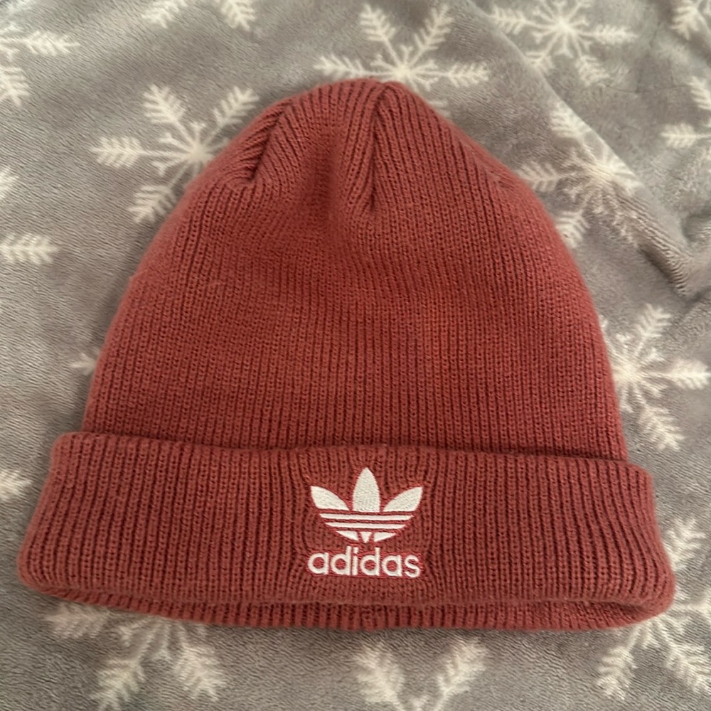 Pink adidas beanie